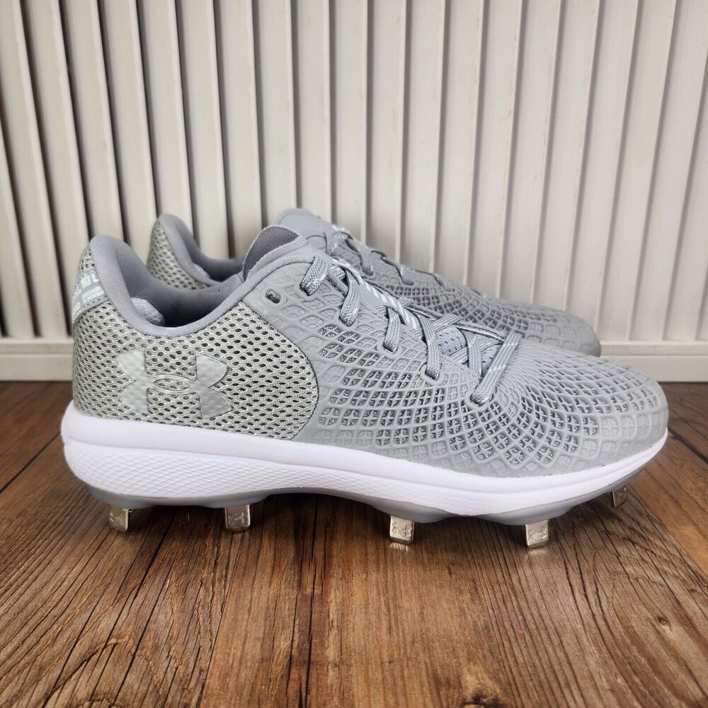 Under Armour Glyde 2 MT Metal Softball Cleats Womens Sz 7.5 Gray Athletic Sports